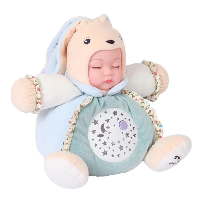 

40cm Cute Bunny Soft Plush Doll Toy Panoramic Starry Sky Projection Light Lamp
