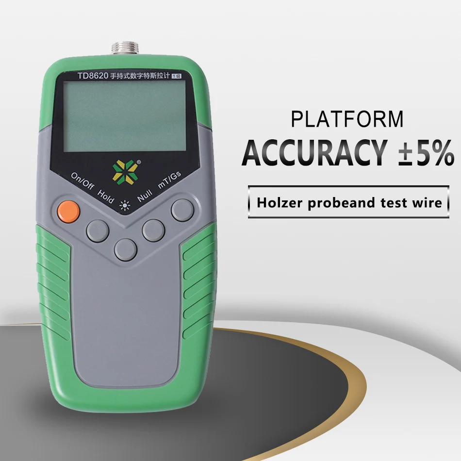 

TD8620 Permanent Magnet Gauss Meter Handheld Digital Tesla Meter Magnetic Flux Meter Surface Magnetic Field Test 5% Accuracy
