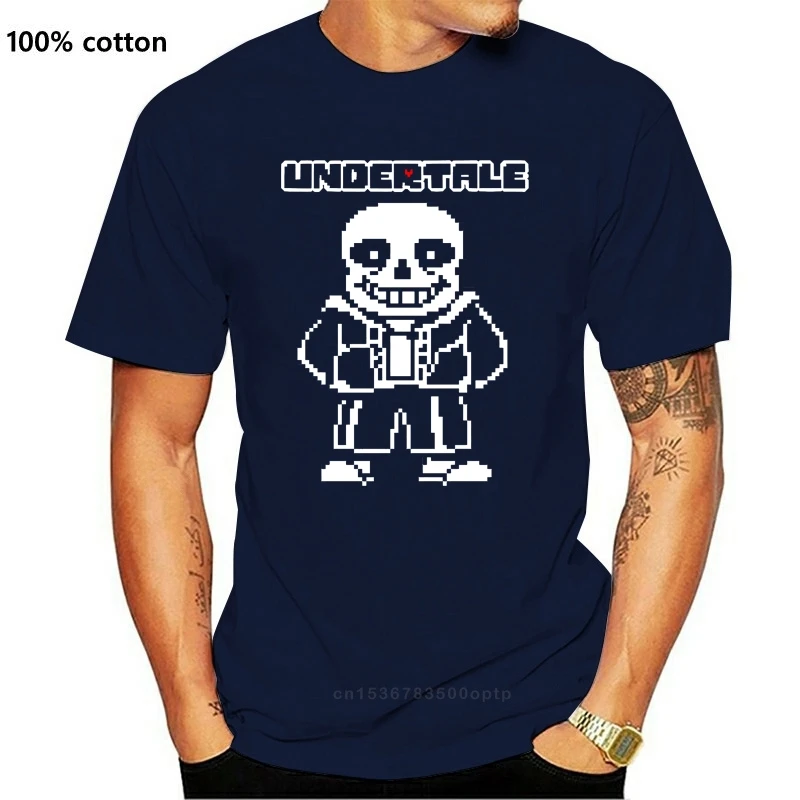 Черная футболка S-2XLTops undertale оптовая продажа под заказ с принтом окружающей среды