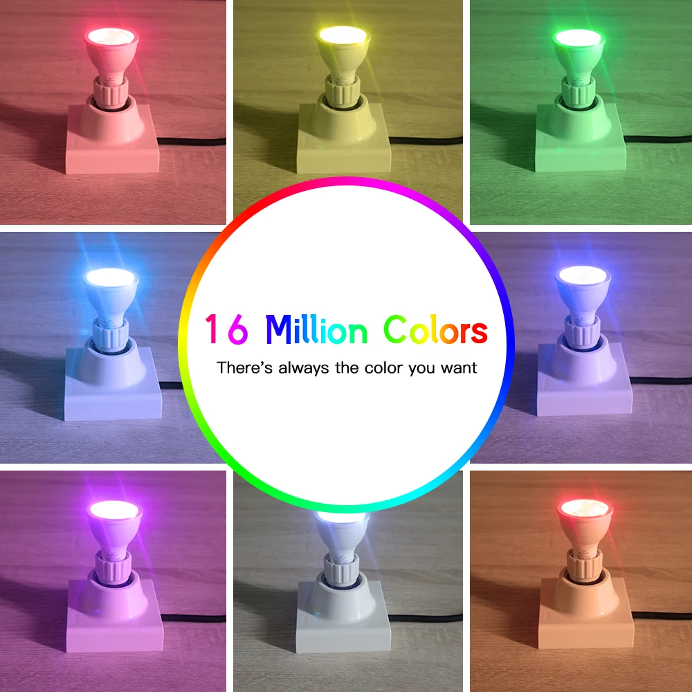 Zigbee 5 Вт RGBW GU10 Светодиодный точечный светильник AC100 240V RGB Smart App/голос/Дистанционное