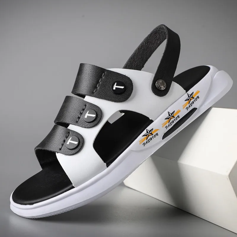 

Light Outdoor Shoes For Men Wear-resistant Fashion Comfortable Indoor Slippers Designer Simplicity Soft Men's Sandals New 2021