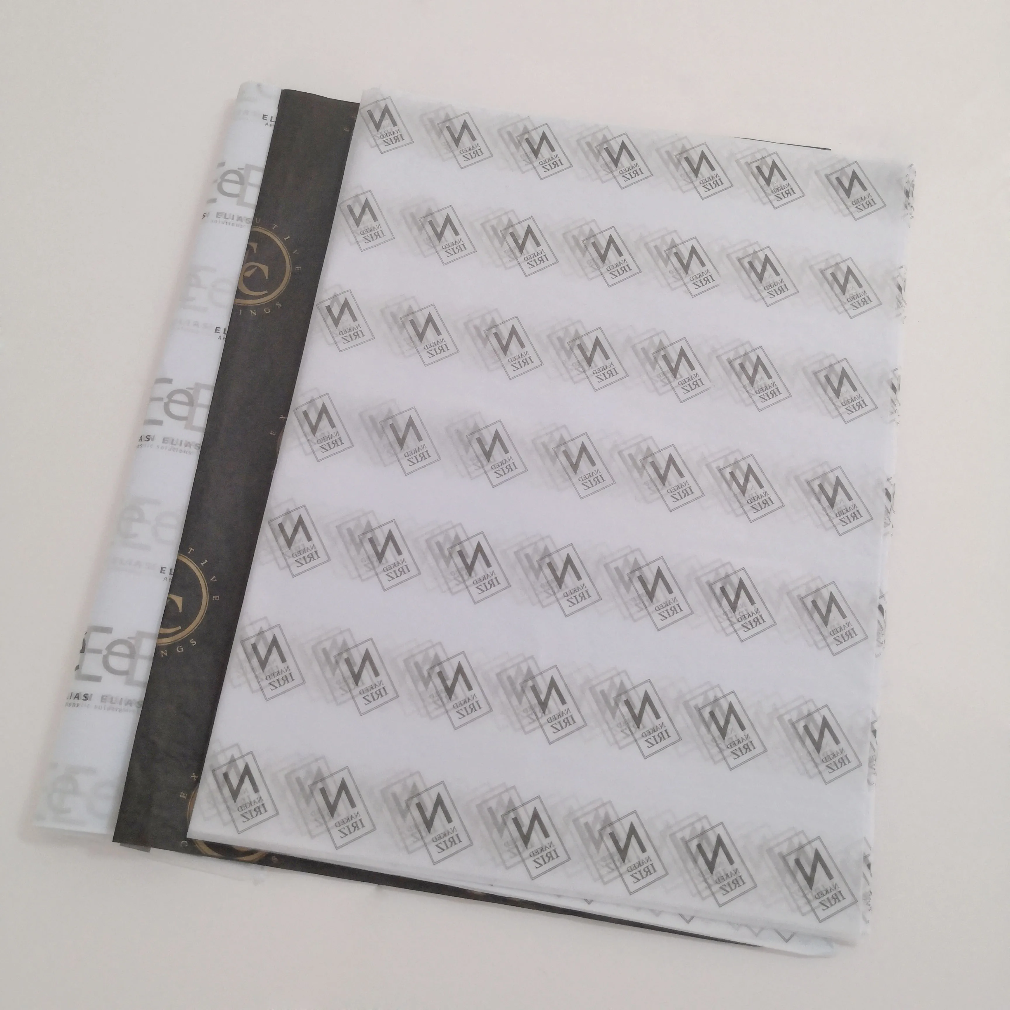 Индивидуальная упаковка салфеток шелковая печатная бумага с логотипом для