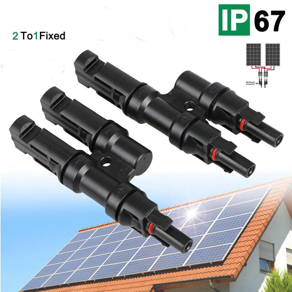 Т образный трехсторонний фотогальванический разъем MC4 специальный постоянного