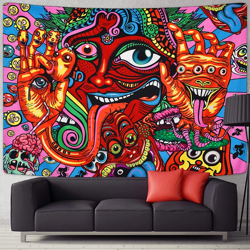 Abstract Tapestry Artistic Printed Large Wall Tapestries Cheap Hippie Hanging Bohemian Art Decor 150 200 230 | Дом и сад