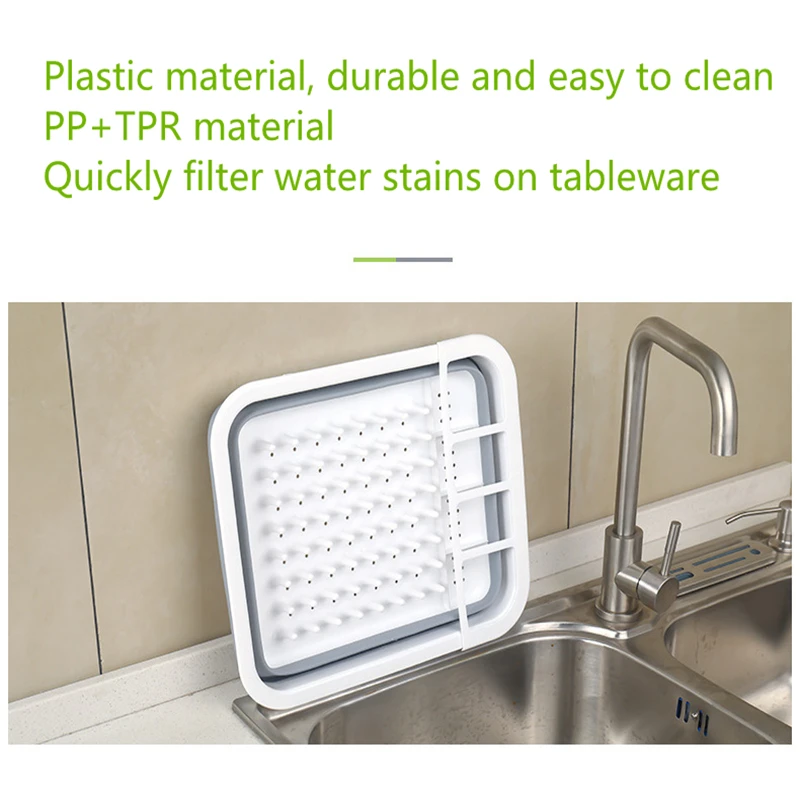 RV Portable Tableware Storage Rack Collapsible Drying Dish Drainer Dinnerware Organizer Kitchen Campers Drainboard | Автомобили и