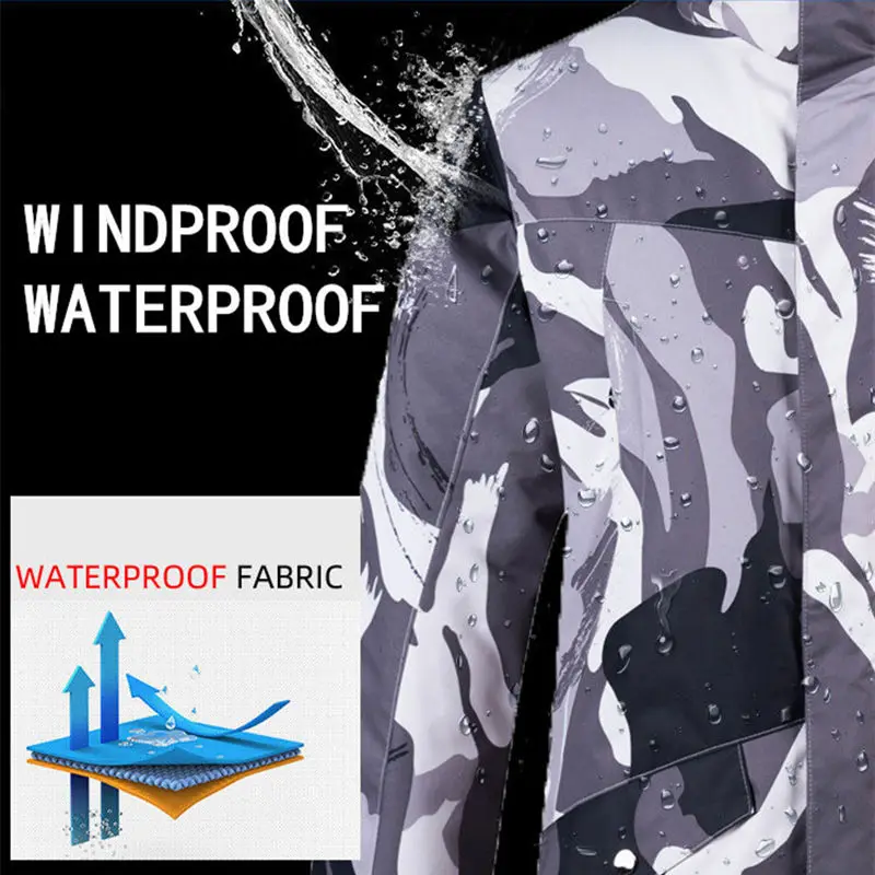 Лыжный костюм мужской водонепроницаемый ветрозащитный утепленный теплый зимний