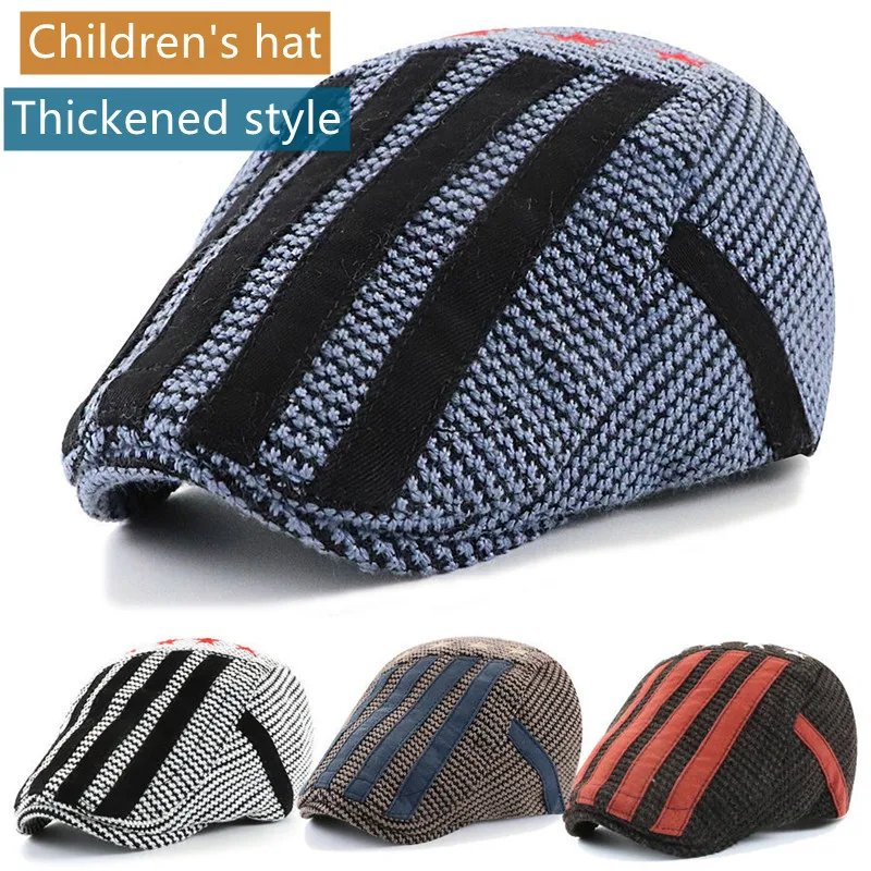 

New Children Hat Autumn And Winter Fashion Baseball Cap Boys And Girls Cotton Thicker Style Keep Warm Berets Cute Trendy Sun Hat