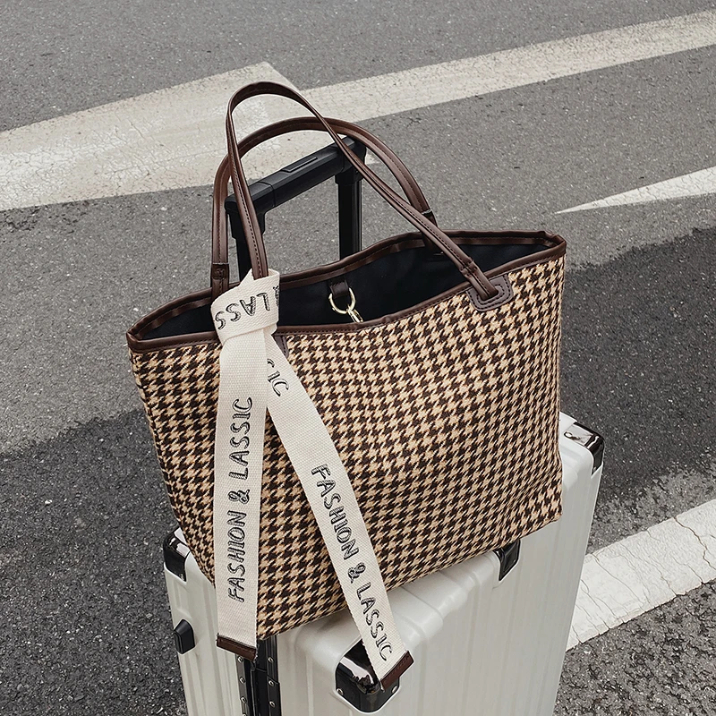 

Luxury Brand Shoulder bags for Women Bags Tote Plaid canvas Satchel shopper Bags Ladies Top Handle Designer travel Woman Handbag