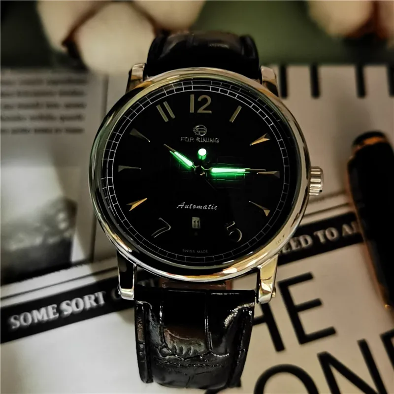 Forsining New Fashion Business Series Mechanical Watches Calendar Display Mens Watch Top Brand Luxury Automatic WristWatch Clock | Наручные