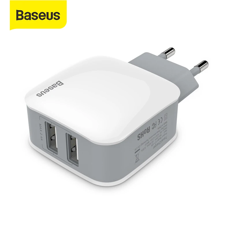 Зарядное устройство Baseus с двумя USB-портами 2 4 А | Мобильные телефоны и аксессуары