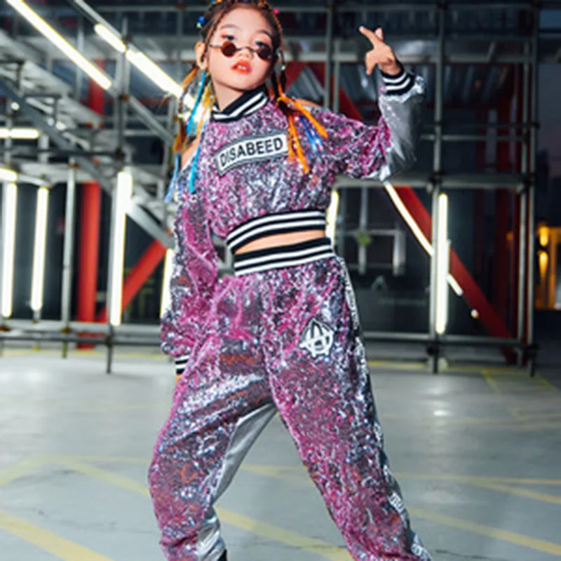 

Children's costumes dance hip-hop suit girls jazz dance children sequins dance model catwalk fashion dance costume