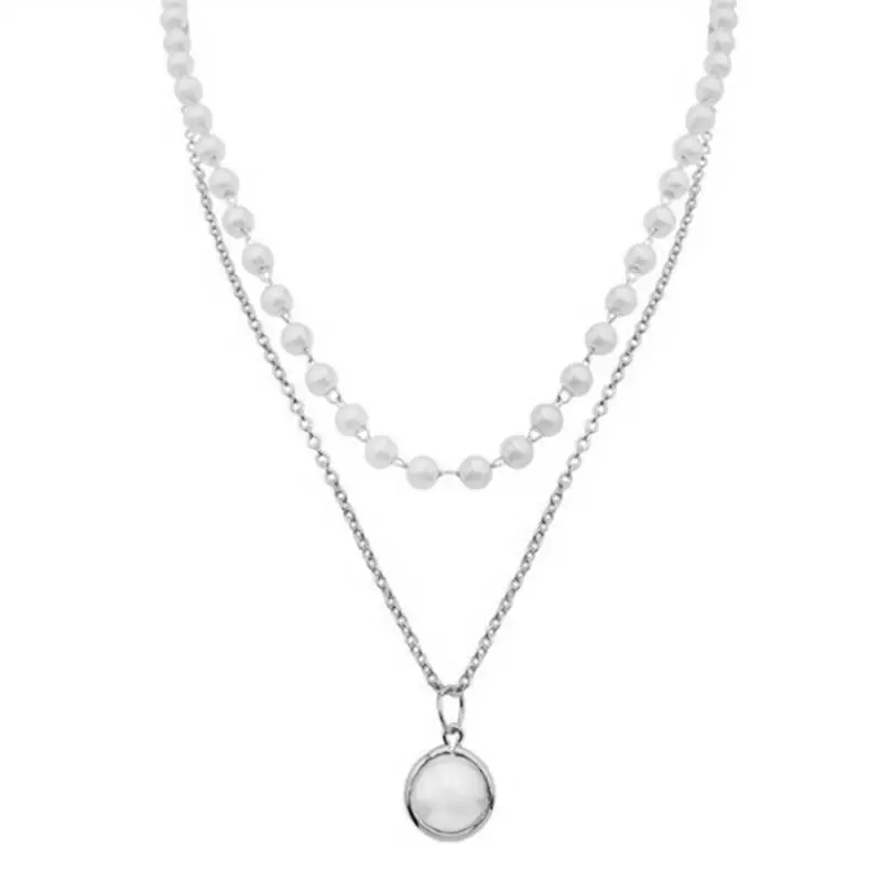 2021 модное очаровательное многослойное ожерелье с кулоном из искусственного