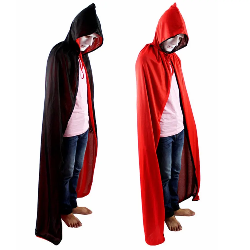 

Halloween Costume Cos Masquerade Performance Cloak Death Double Cloak Halloween Performance Cloak With Cap