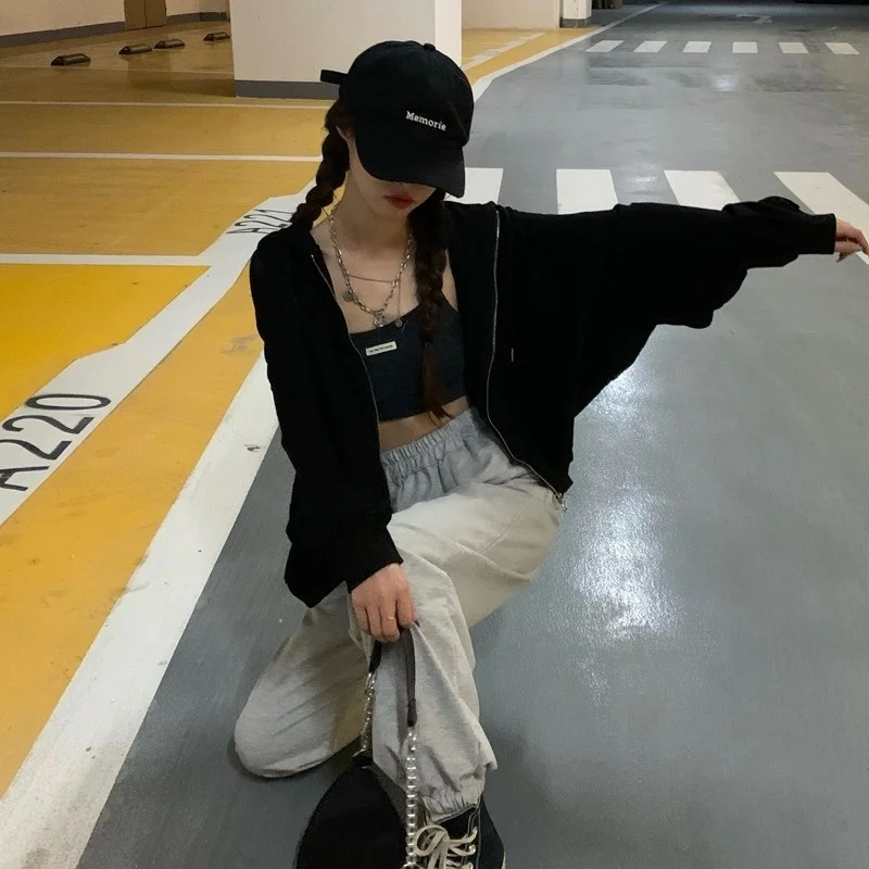 

Женский свободный пуловер с капюшоном, осенний кардиган