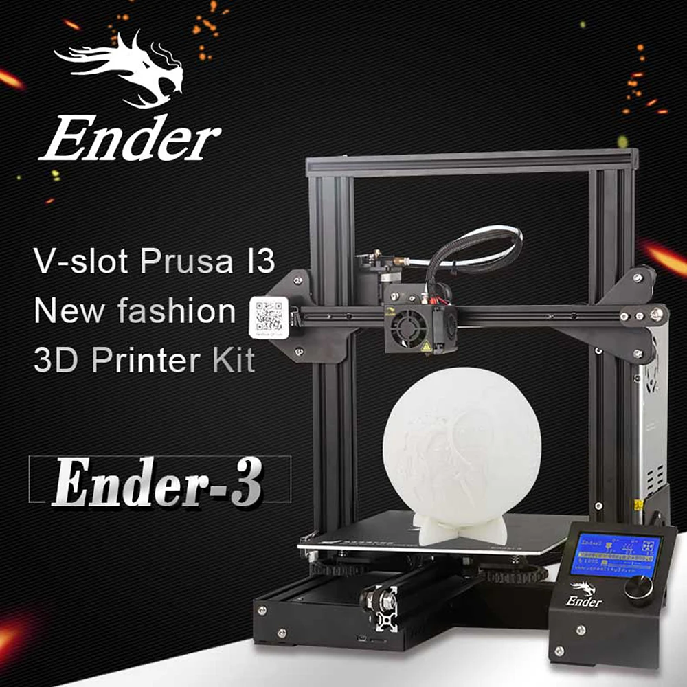 Creality 3D ender-3 Улучшенный Высокоточный DIY 3d принтер самостоятельной сборки 220*220*250 мм размер печати со стеклянной пластиной
