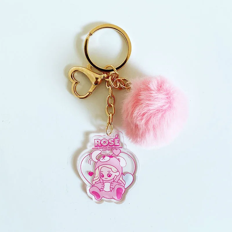 Kpop KeychainCute Q версия брелки мультфильм розовый брелок аксессуары акриловое кольцо