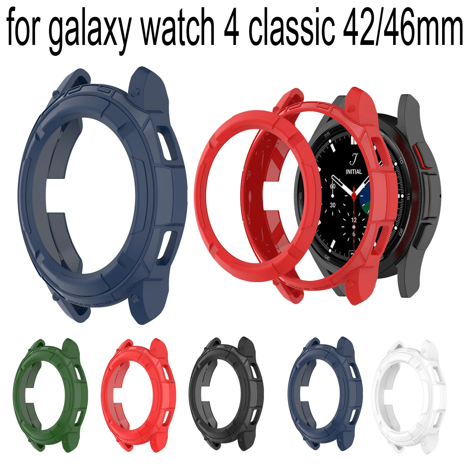 

Чехол для часов из ТПУ для Samsung Galaxy Watch 4 Classic, резиновый бампер с рамкой 42 мм 46 мм, противоударный защитный чехол