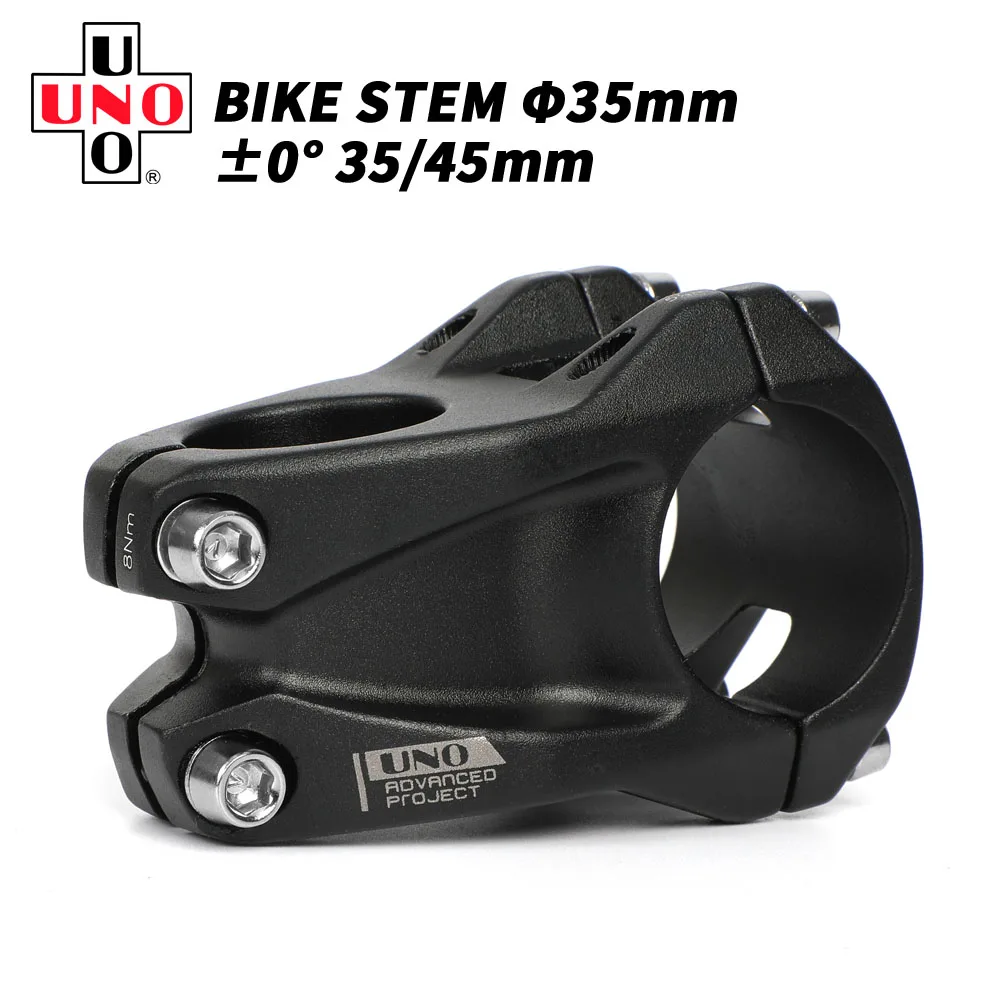Шток велосипеда UNO MTB 35 мм зажим 0 градусов шток 35/45 короткий стопор высокопрочный