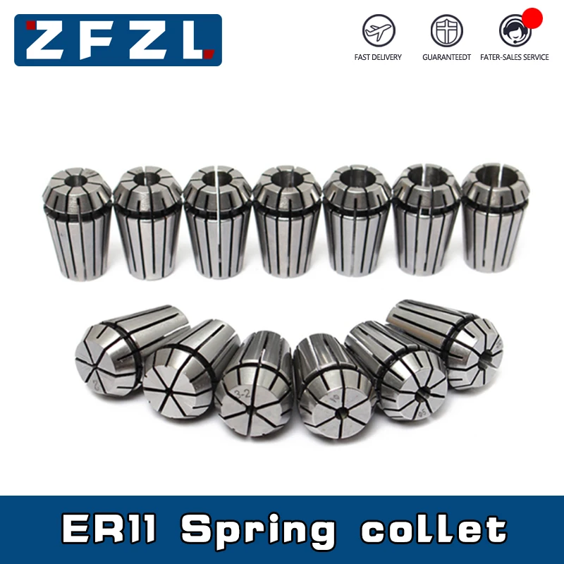 1 шт. ER11 Весна цанговый 2 3 4 5 6 7 8 мм 1/8 1/4 1/2 высокое Высокоточный Зажимной патрон