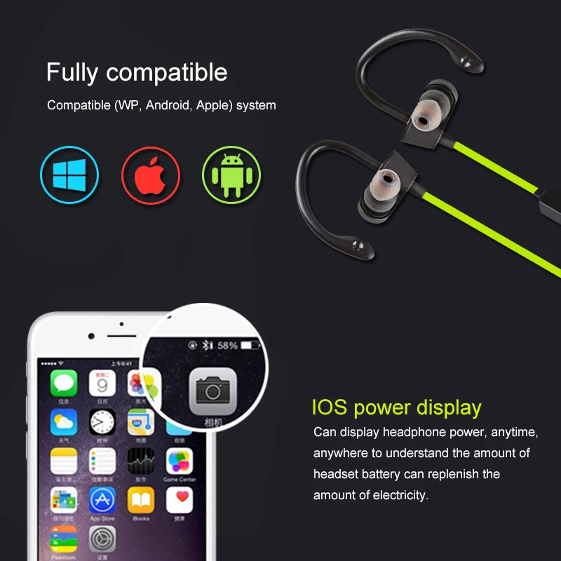 56S Новые беспроводные наушники Мини Спортивные Анти падения веревка Bluetooth защита