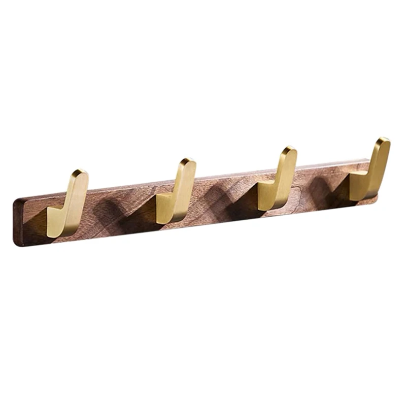 

Wooden Towel Hanger Installation Wall Hook Adhesive Decorative Clothes Holder for Bathroom Kitchen Bedroom Hooks