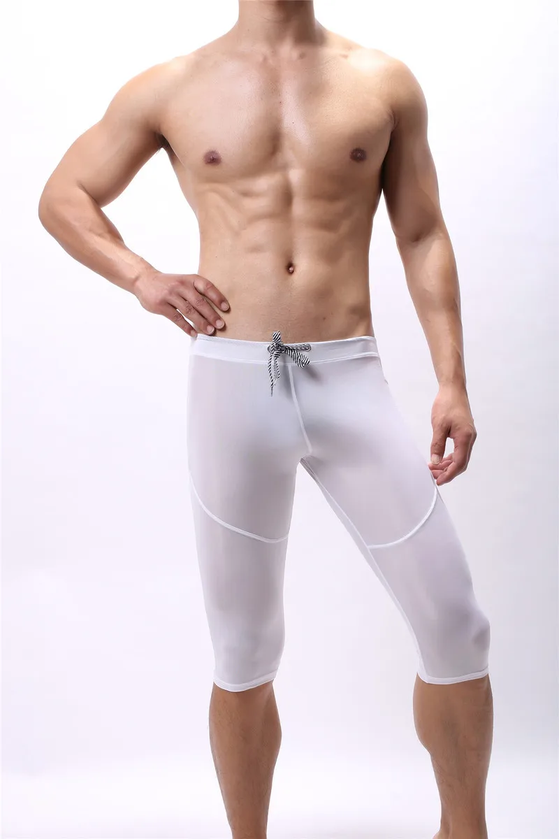 XXL Mens Boxer Shorts Penis Pouch Long Leg Middle Pants Slim Fitness Swimwear Trunks Underwear Boxers Nightwear | Мужская одежда