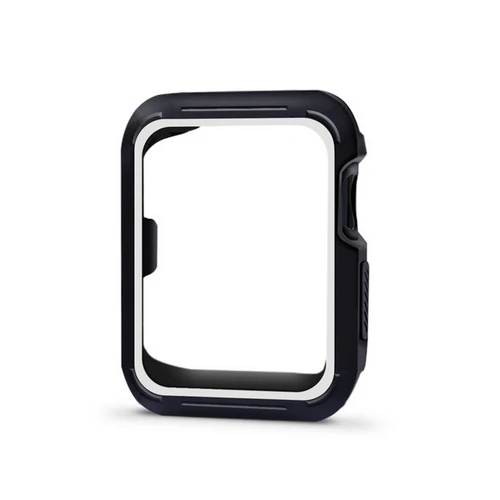 black white Экран защитный чехол для Apple Watch группа 4/3/2/1 iwatch 42 мм 38 мм 4 мм 40 мм противоударный Shell протектор Аксессуары - Цвет: black white