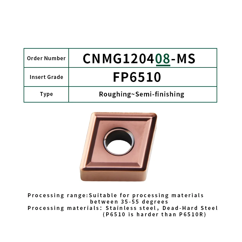 FivePears 10 шт. CNMG120404/08 12-MA MS TM ZEM ZPM внешний твердосплавный инструмент для обработки деталей вращения вставки токарно-винторезные станки с ЧПУ с резьбовой головкой, режущий инструмент