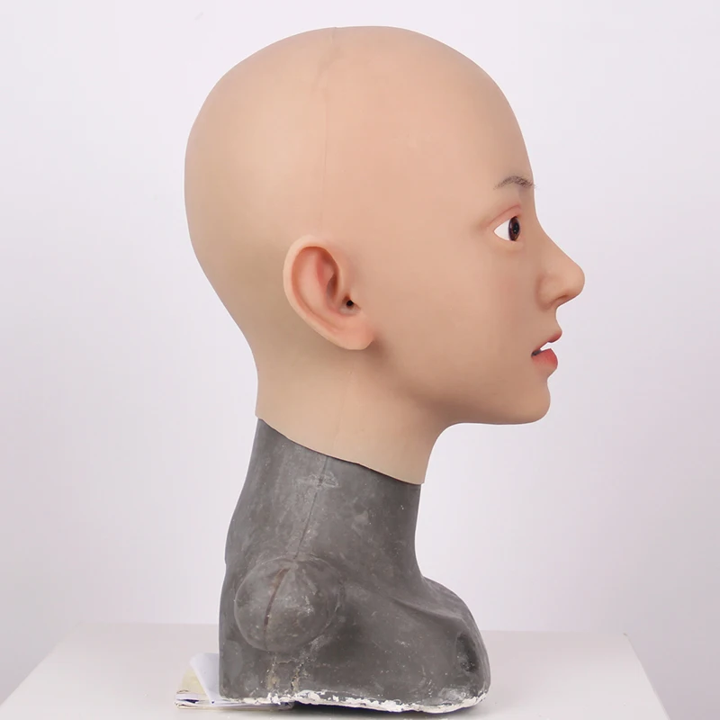 Силиконовая Реалистичная женская маска на голову для Хэллоуина танцев