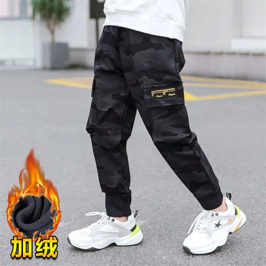 

Teens Boys Pants Cotton Korean Casual Pants Children Winter Thick Trousers For Boys 5 6 8 10 12 Years Autumn Kids Boy Clothes