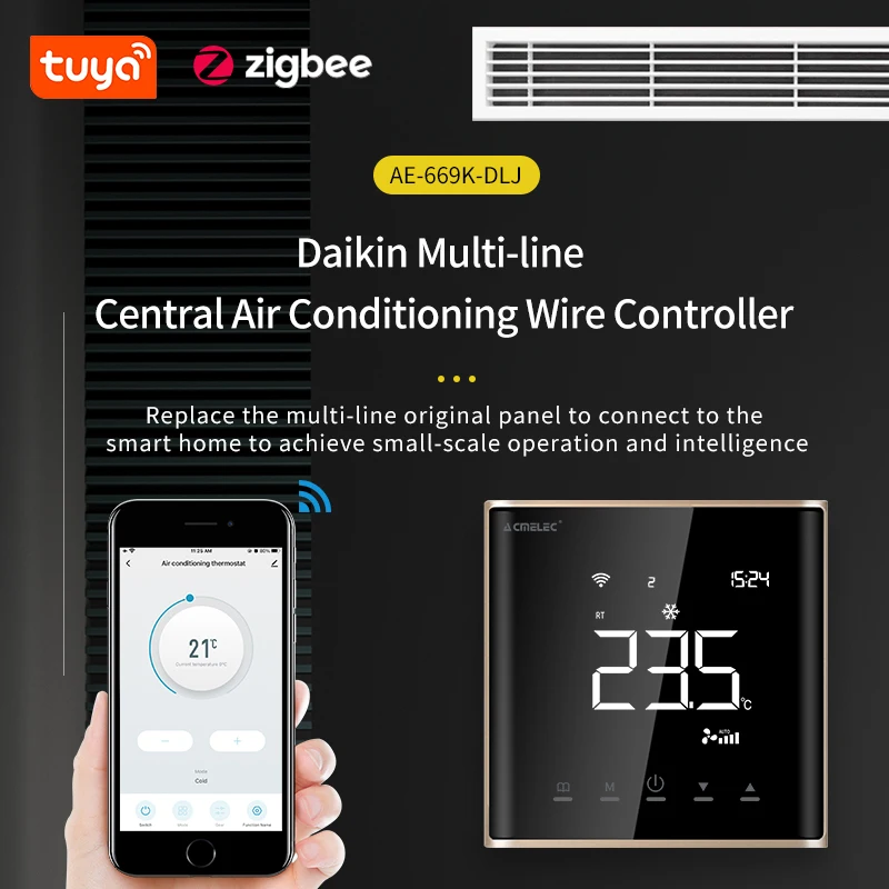 

multi-online Daikin Tuya zigbee Air Conditioner Smart Thermostat For Google Home Alexa DuerOS WIFI Temperature