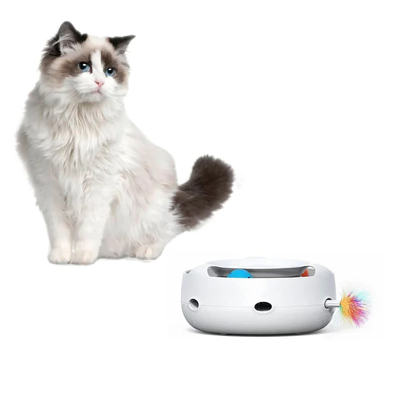 

Pet Electric Cat Toy Cat Tower Doughnut Turntable Toy Crazy Cat Turntable Smart Cat Stick Feather Toy Funny Tower Track Dropship