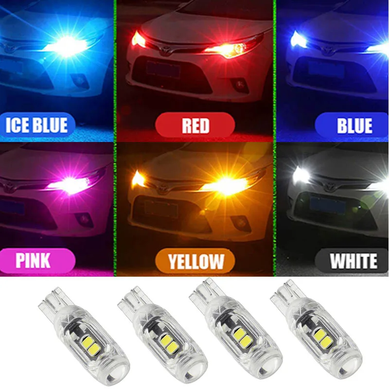 

1PC T10 3030 5 Polarity Free Plastic Protect smd Car Interior Light Read Door License Plate Wedge Lamp 12V White Lamp