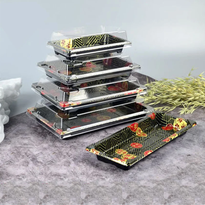 50 шт коробка для суши с крышкой в китайском стиле | Дом и сад