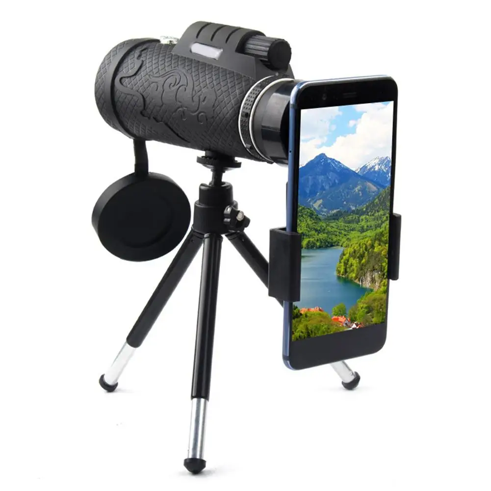 

50x60 High Power Monocular with Smartphone Holder HD BAK4 Prism Night Vision Monocular Telescope with Telescopic Tripod 2020 New