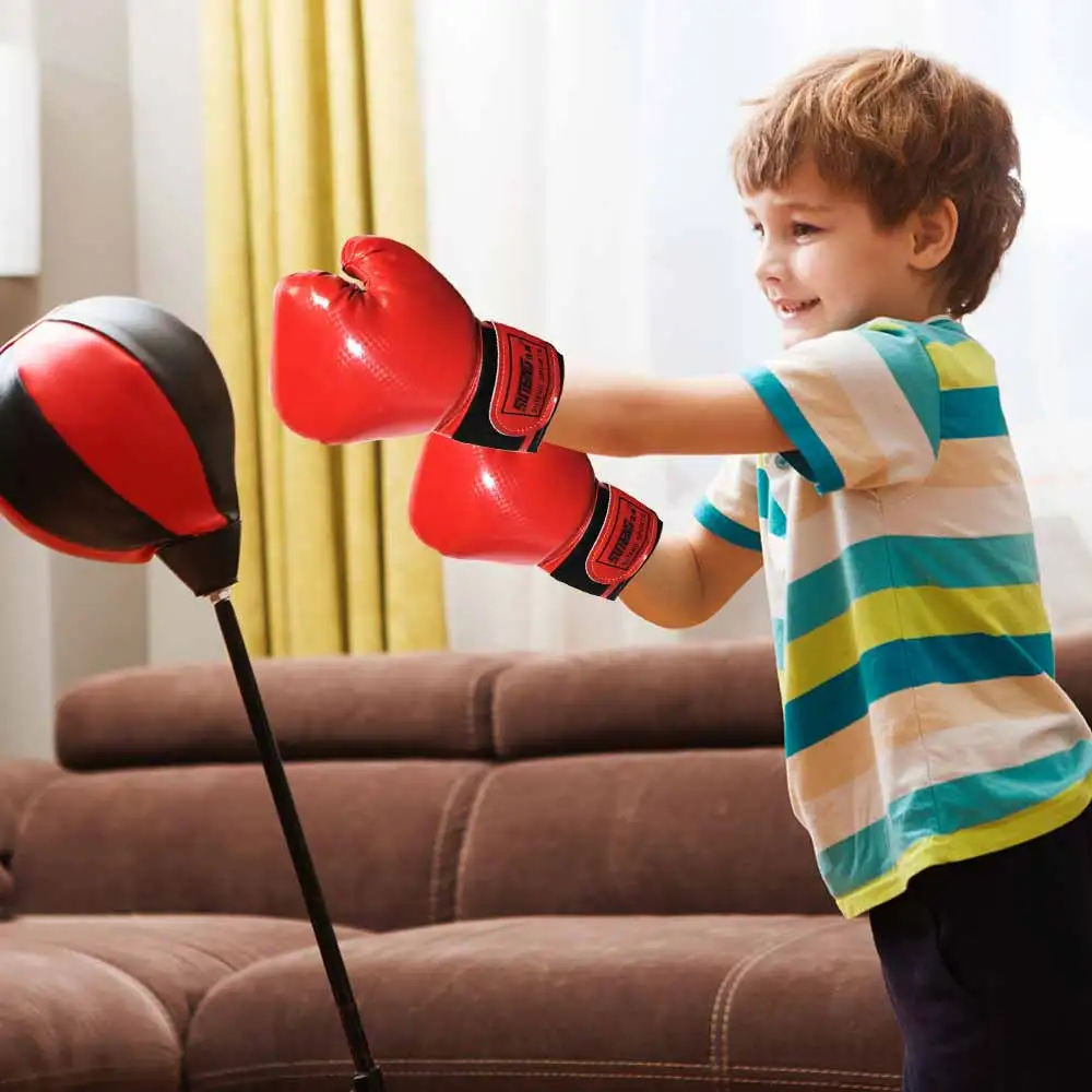 Недорогие Боксерские перчатки для детей 2-8 лет развлечения Муай Тай боевые