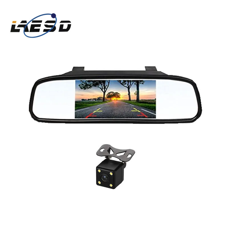 2 в 1 автомобильная светодиодная камера заднего вида ночного видения с HD 4 3