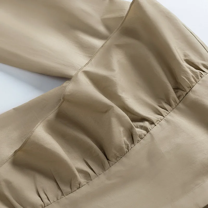 Женская рубашка с длинным рукавом однотонная элегантная модная свободная