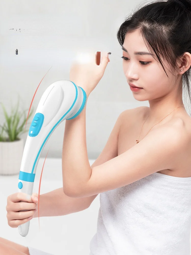 

TT Electric Massage Bath Rub Automatic Long Handle Bath Rub Back Back Bath Brush Artifact