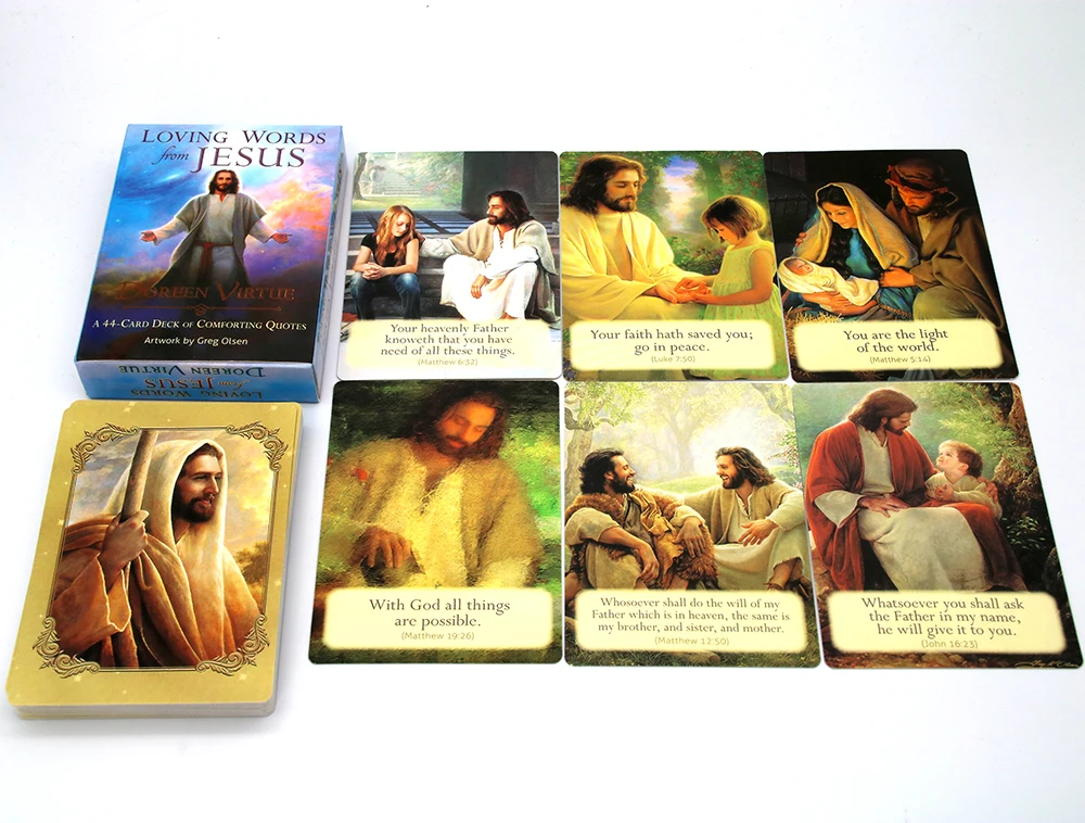 Любовь слова от Иисуса 44-игральной карты утешительное цитаты произведение