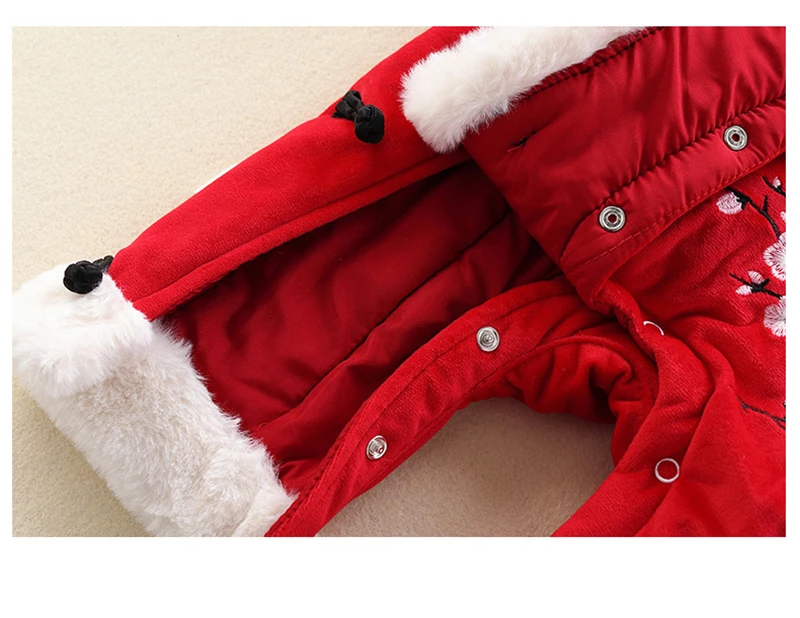 Newborn Traditional Chinese Clothing For Baby Christmas New Year Clothes Red Dress Rompers Gift Girls | Тематическая одежда и