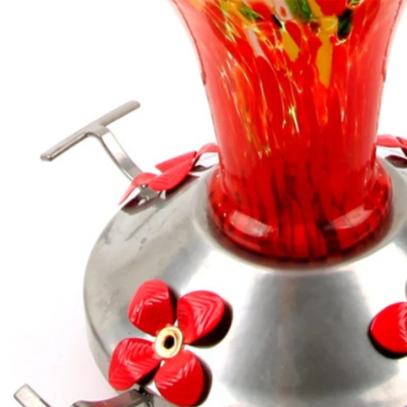 

Practical bird Water Feeder Flower Bird Feeder Anti-Ant Hook Painted Feeder