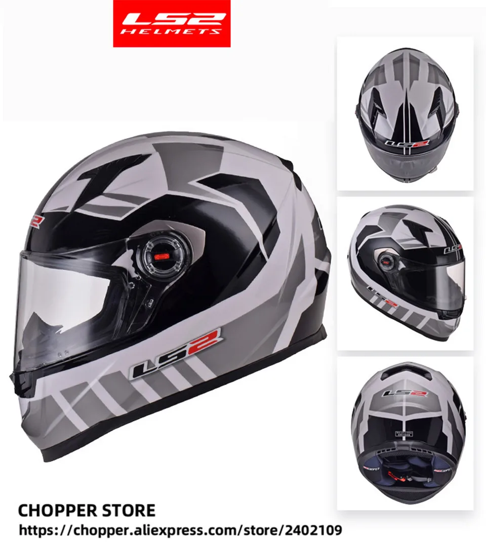 LS2 FF358 классический Capacetes de Motociclista мотоциклетный шлем анфас мотоциклетный мужской гоночный мотоциклетный шлем