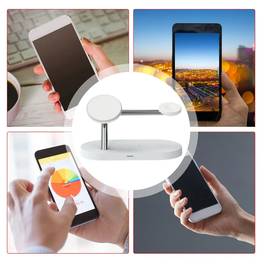

4 in 1 Magnetic Wireless Charger for iPhone 12 Pro Max/ Mini Chargers for Apple Watch 6 SE Airpods Pro 2 3 Charger Holder 15W