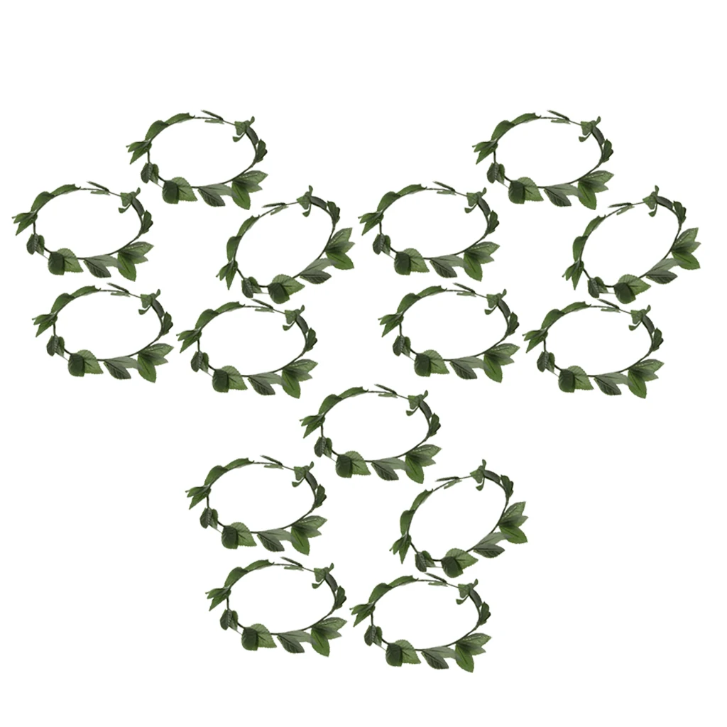 15 шт. Римский греческий богиня зеленые листья Венок головной убор праздничный