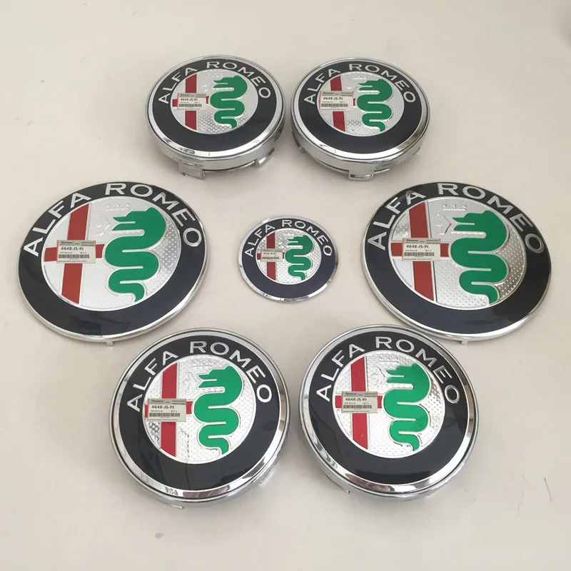 Новая зеленая Автомобильная эмблема 7 шт./компл. ALFA ROMEO колпачки на колеса
