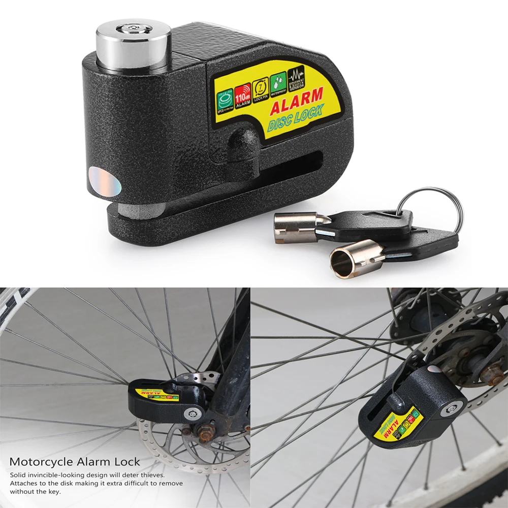 100 дБ мотоциклетная сигнализация блокировка мотоцикла Противоугонная колесо