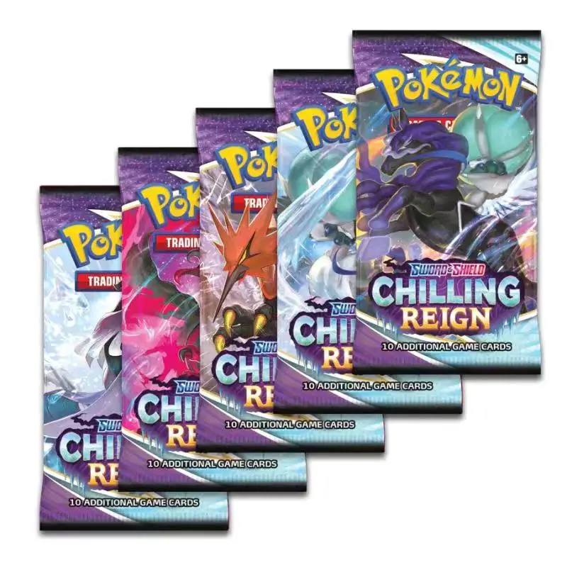 324 unids/caja Pokemon tarjetas inglesas de TCG: sol y luna evoluciones de escalofriante reinado Pok&eacute;mon caja comercial brillante tarjeta de juego Juguetes-4