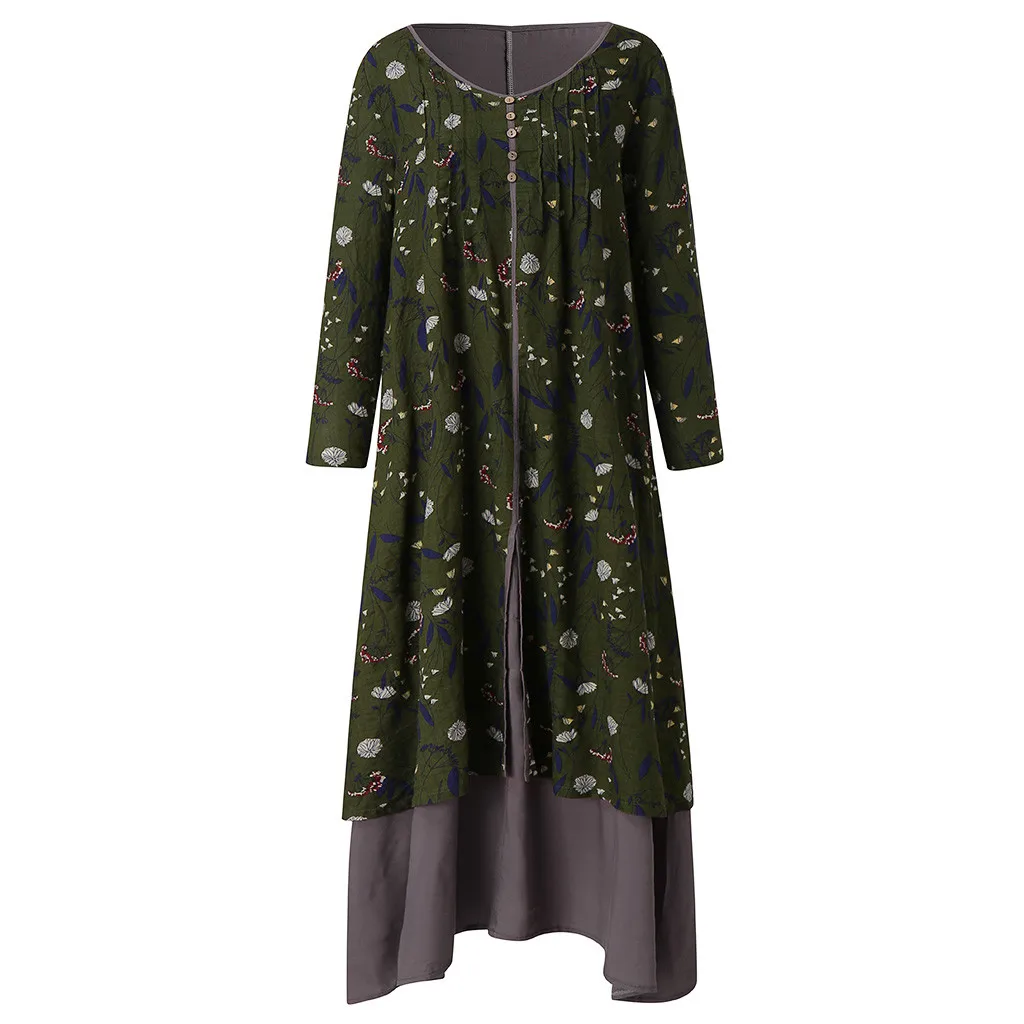 MISSOMO vestidos платье Для женщин Повседневное плюс Размеры летнее, длинное, макси платье девушка праздничной Стиль Feminino с винтажным принтом дропшиппинг 81