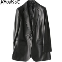 ayunsue women casual genuine leather jacket 2020 spring new real sheepskin coat female slim ladies jackets outerwear yy1089a